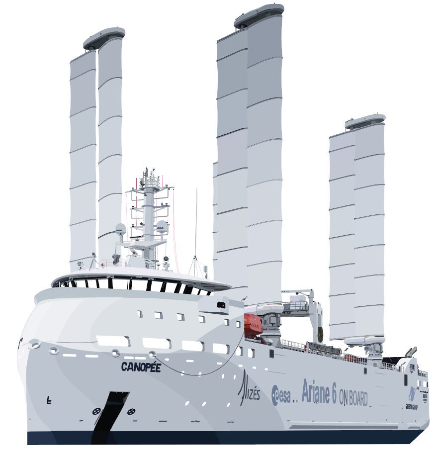 vector ILLUSTRATION  ship boat work in progress Jifmar ArianeGroup Digital Art  poster