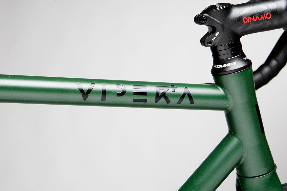 logodesign brand logo type Viper cycle green black matte wheel fixed Bike Urban pescara