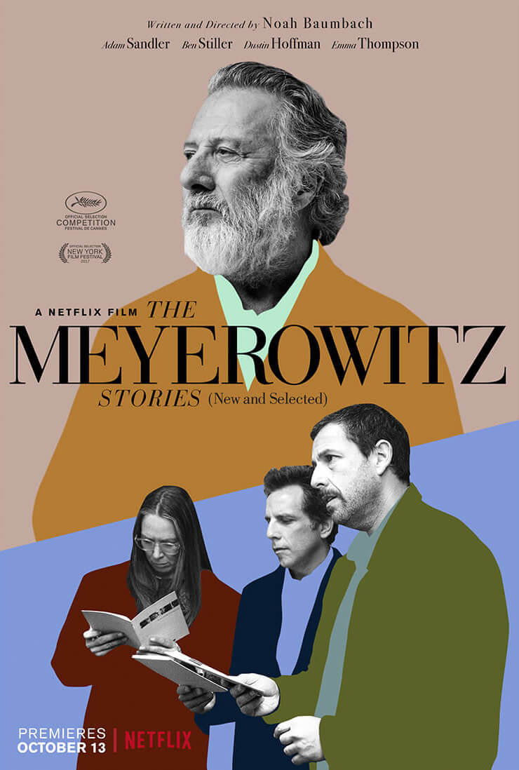 The Meyerowitz Stories Netflix key art adam sandler Dustin Hoffman ben stiller