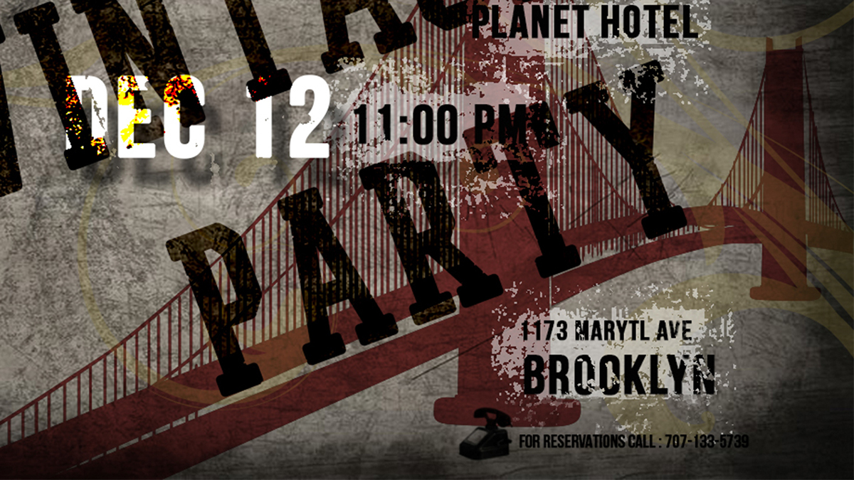 Behance party poster Retro