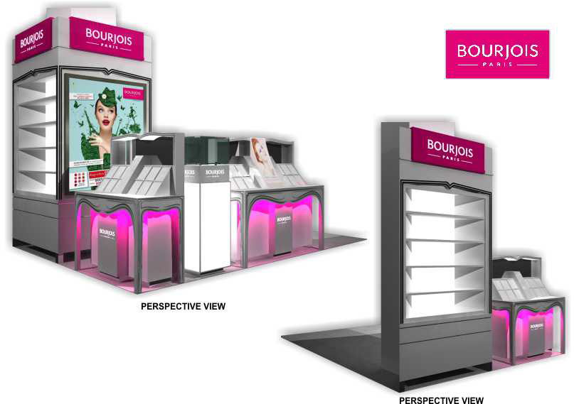 beauty corner booth counter