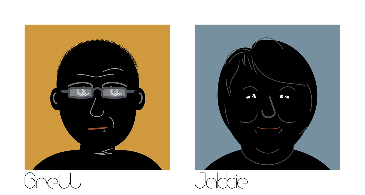 portrait face people type profile flat 2D