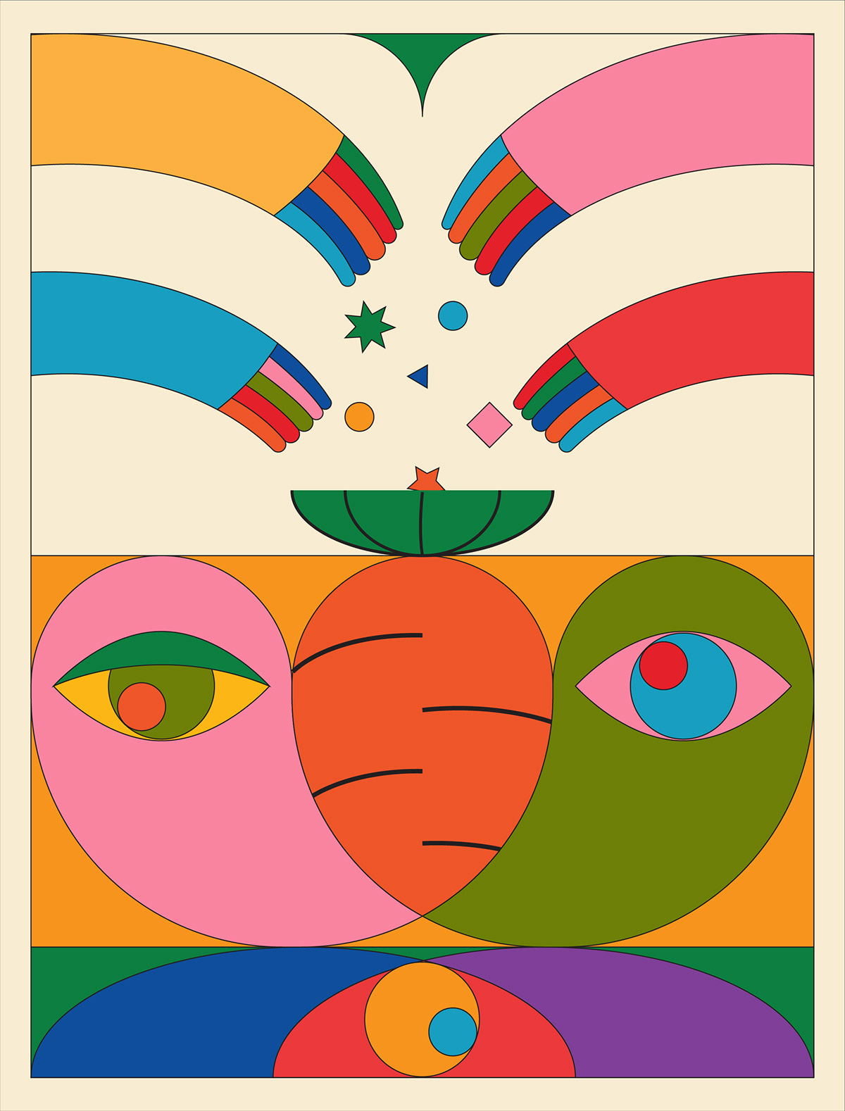 abstract bauhaus Minimalism poster visual identity artwork Digital Art  cartoon sketch concept art