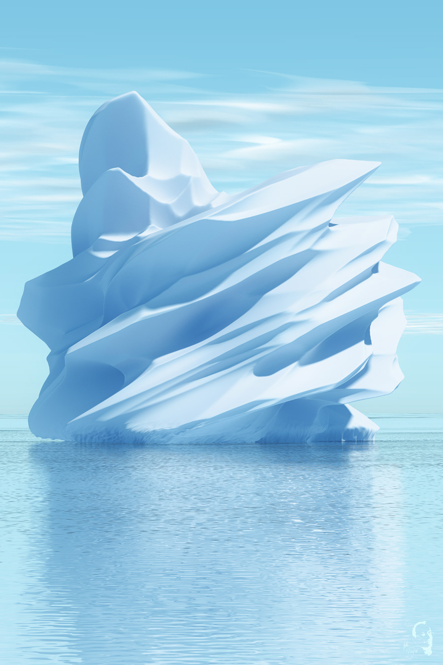 iceberg water Ocean SKY blue cyan