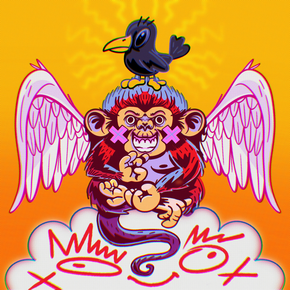 artwork Character design  Cover Art cover design ILLUSTRATION  Latin America monkey mrkrazyman music spotify
