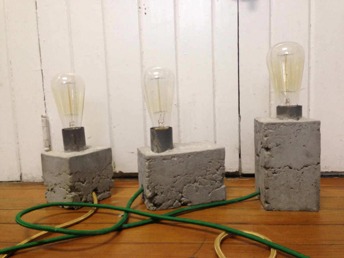 lighting lamp design cement concrete alternative fiber bamboo fiber color Color Cord contrast industrial