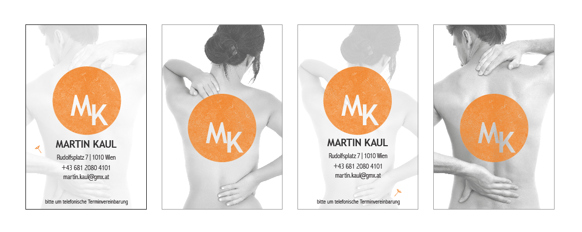 logo Massage Therapist Business Cards