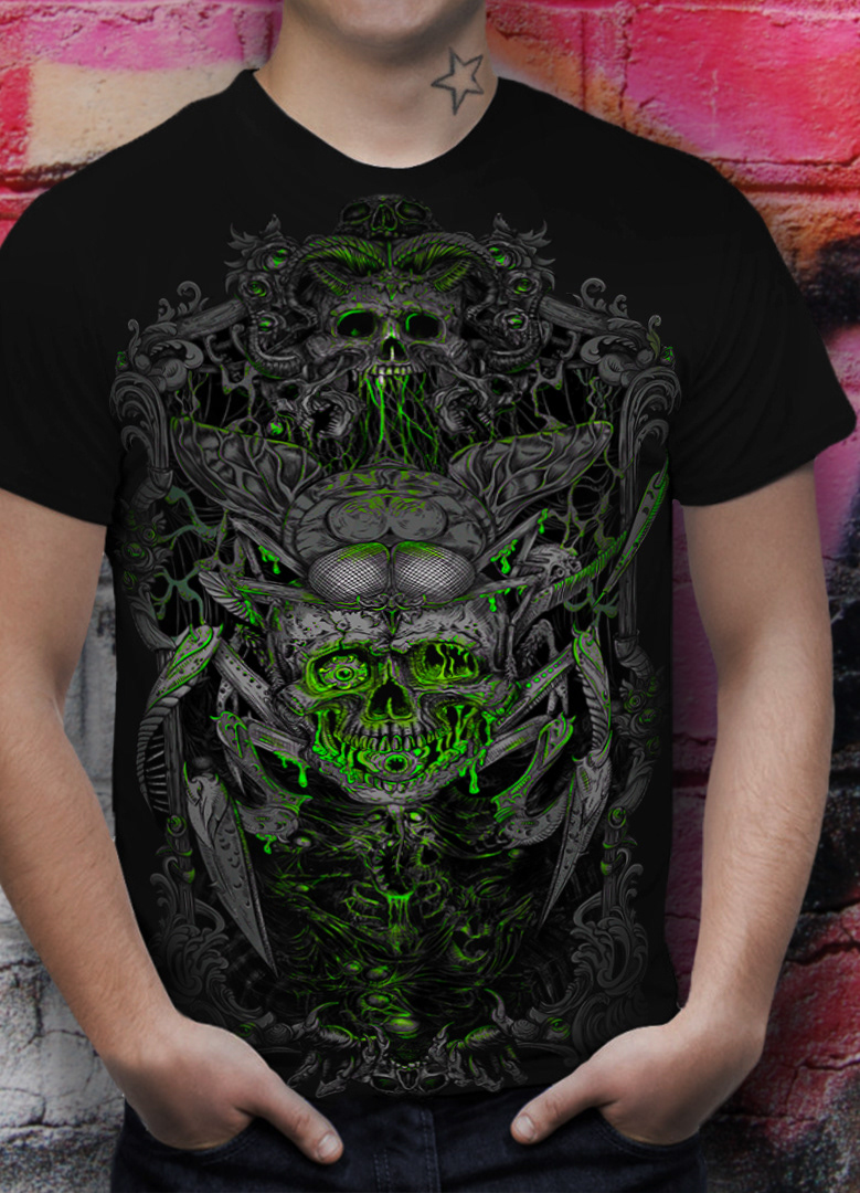 ILLUSTRATION  tshirt design skull skulls cover darkart HorrorArt Merch metalmusic