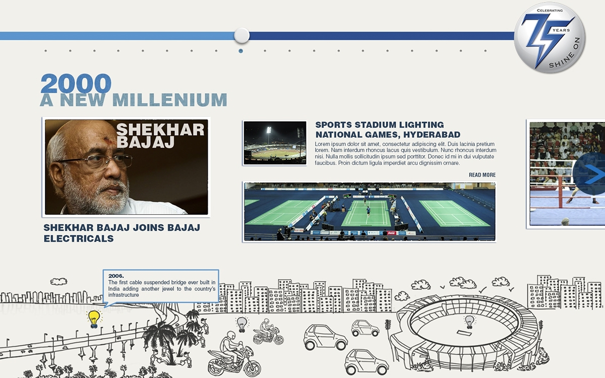 Web design bajaj illustrations milestone MUMBAI bombay city lineart art doodle artwork wacom