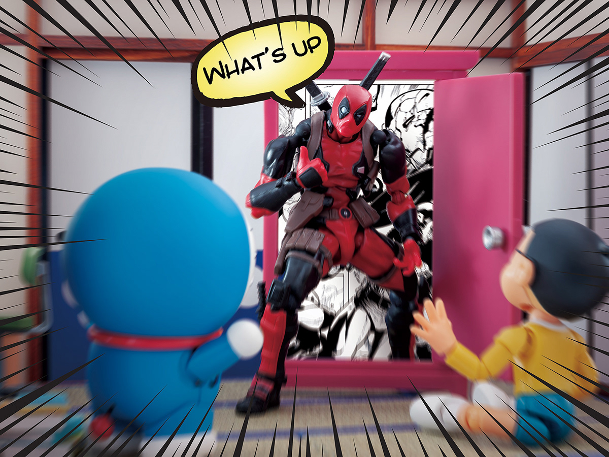 Doraemon Nobita   deadpool room Miniature