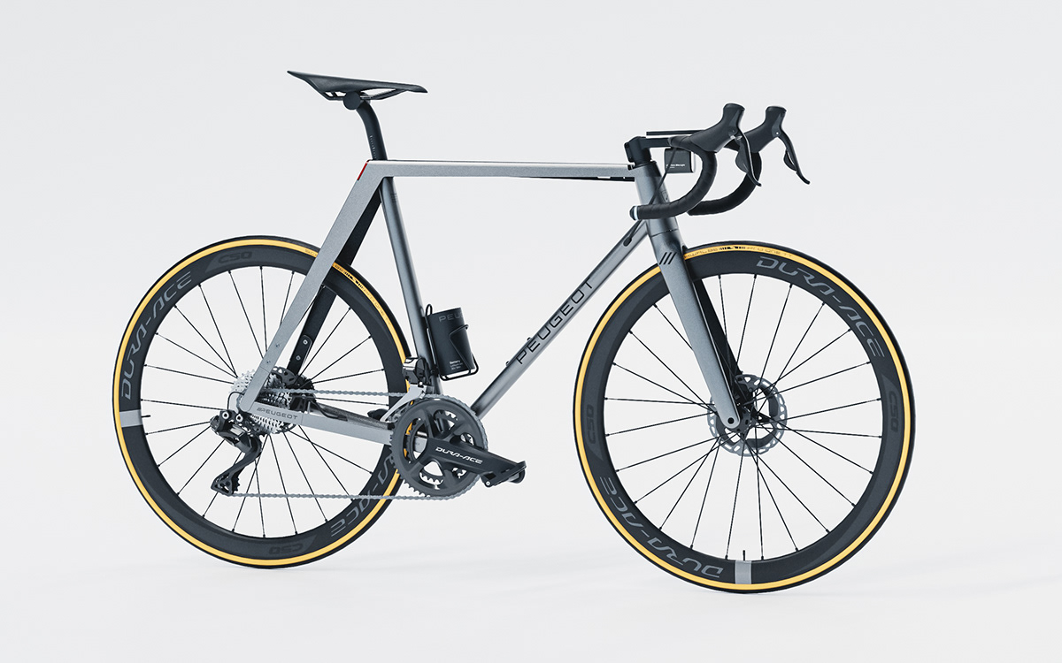 automotive   Bicycle Bike CGI concept Cycling Digital Art  PEUGEOT sport
