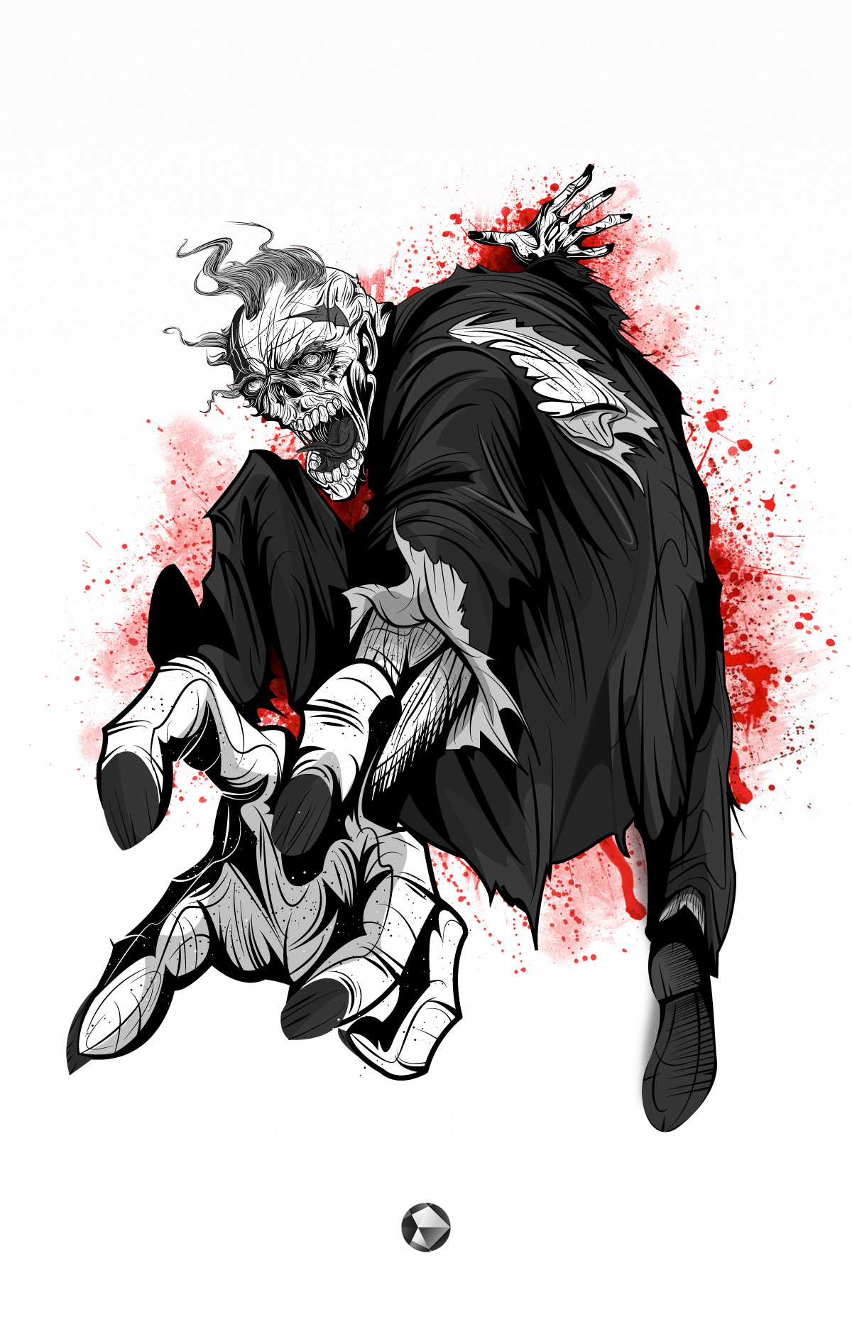 zombie Illustrator David Ibarra walking dead blood