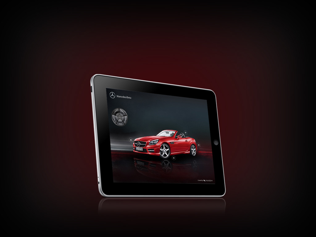 iPad interface Mercedes Benz slk iPad Interface Design ipad application