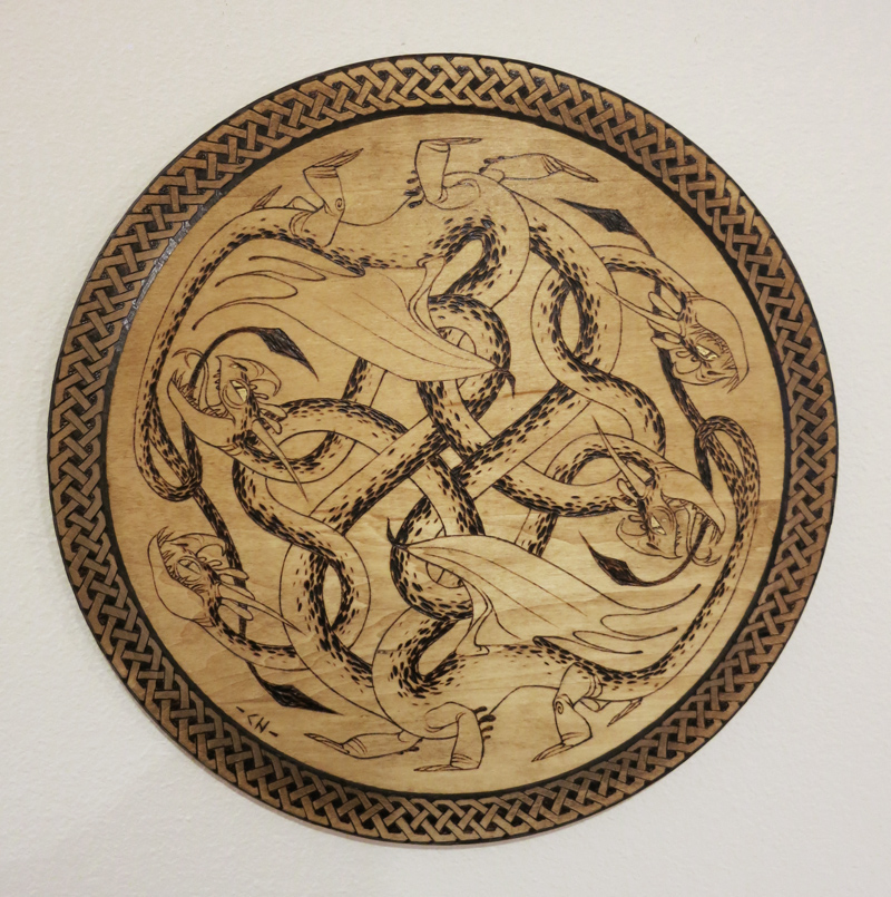 how to train your dragon HTTYD gallery nucleus Wood Burning pyrography dragon hideous zippleback Celtic knotwork viking wood