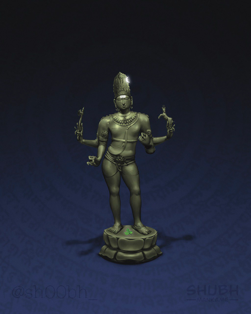 indian gods Idol sculpture ILLUSTRATION  Digital Art  Chola rigveda