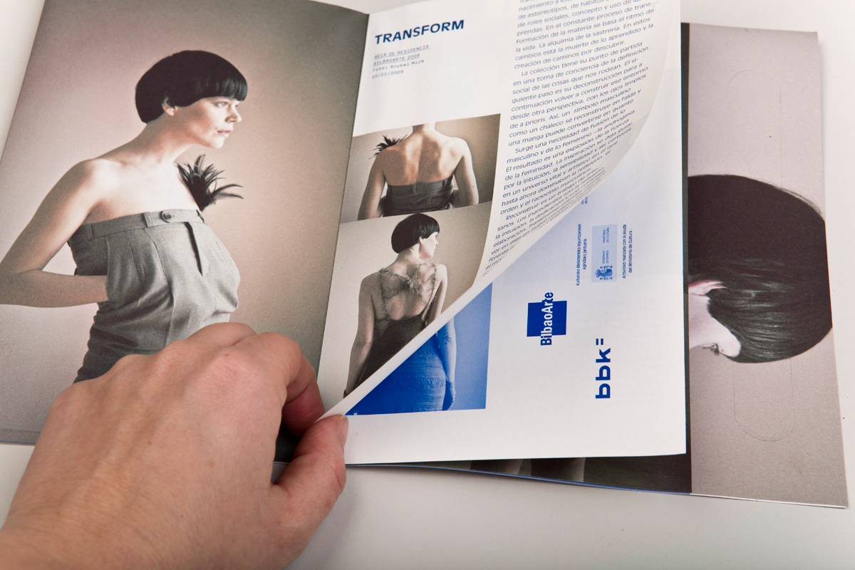 visual ID identity brochure folding print blue bronze