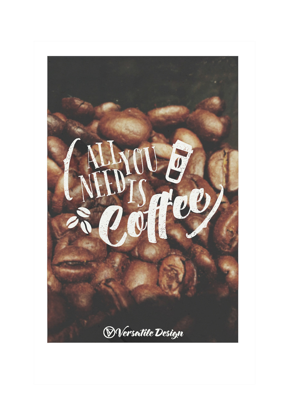 type poster vintage Retro Love quote Coffee Need cafe tipo tipografia letra letter brush pencil