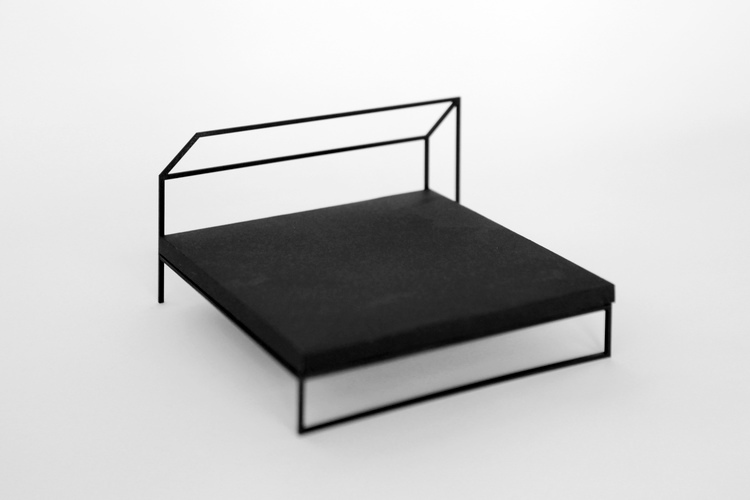 bed geometry black illusion amplestudio ample