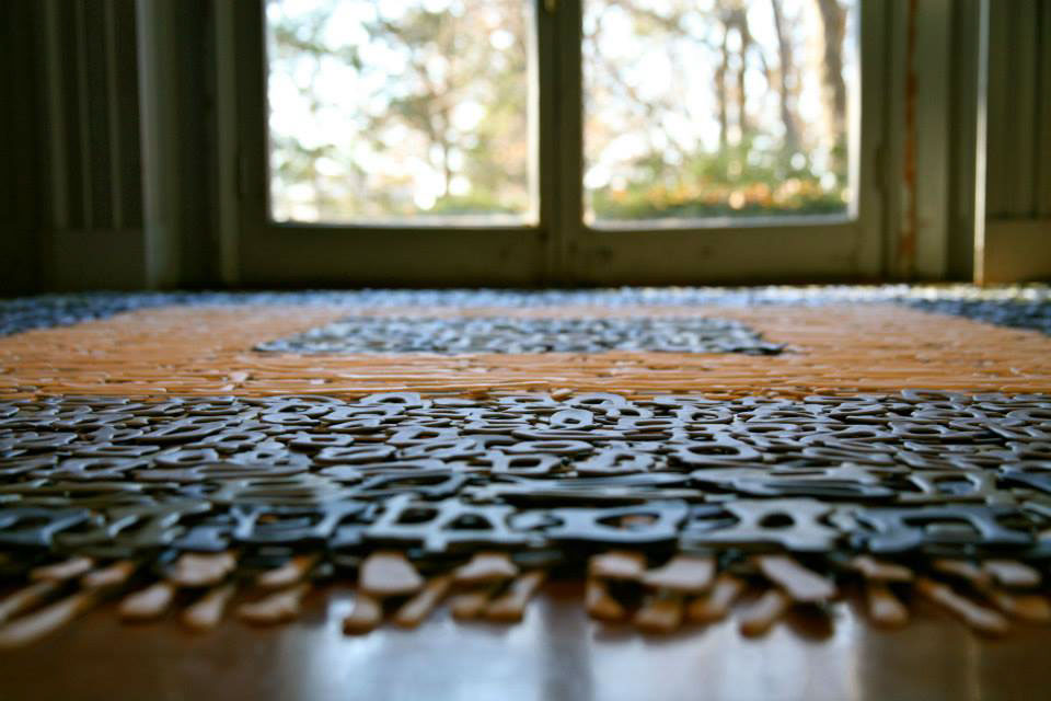 carpet  area rug pattern textile ceramics  porcelain installation sean michael gallagher