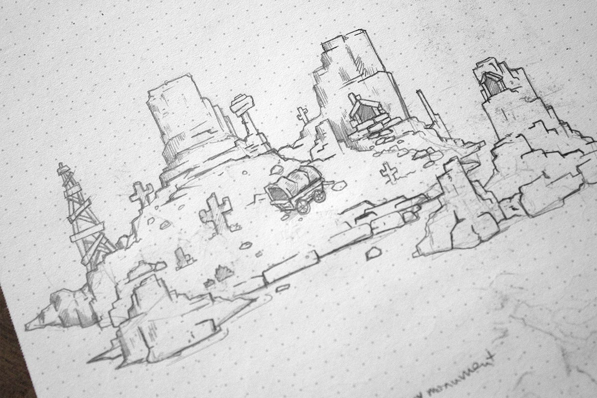 sketches Drawing  Island Character FBI Sos art direction  monkey robot bird