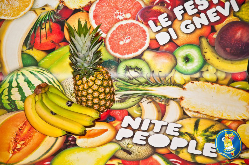 Mad Fruit party brand identity Event club disco night poster logo banana Orsero
