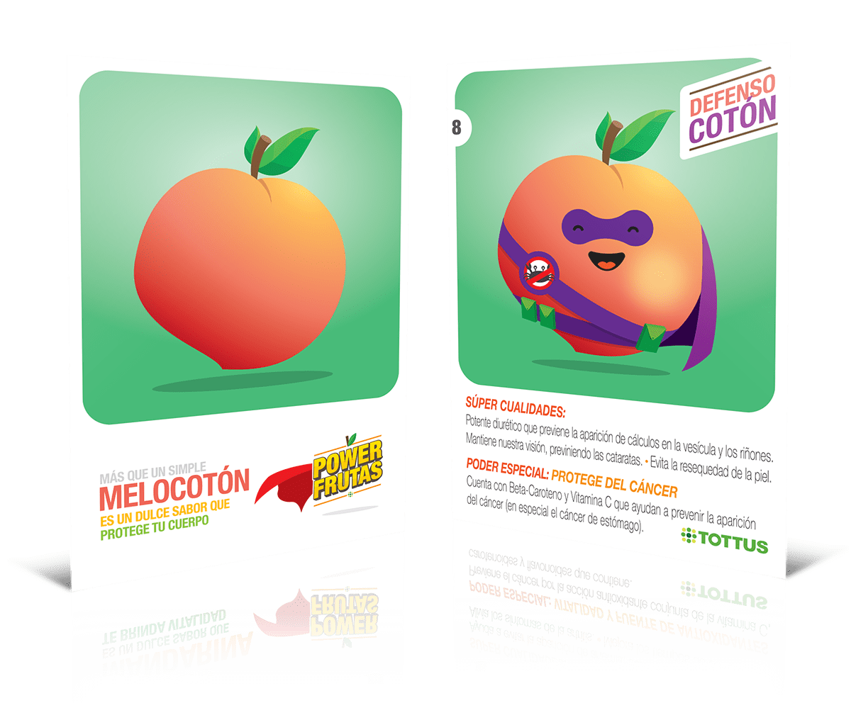 TOTTUS PowerFrutas fruits superheroes heroes super Tarjetas personajes peru Superheros heros Character frutas trading cards