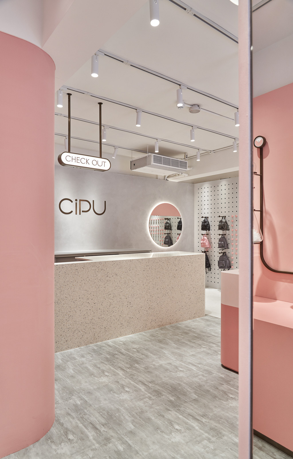 45TILT architecture bag design Commercial Store heycheese interior design  pink shop design Interior taiwan