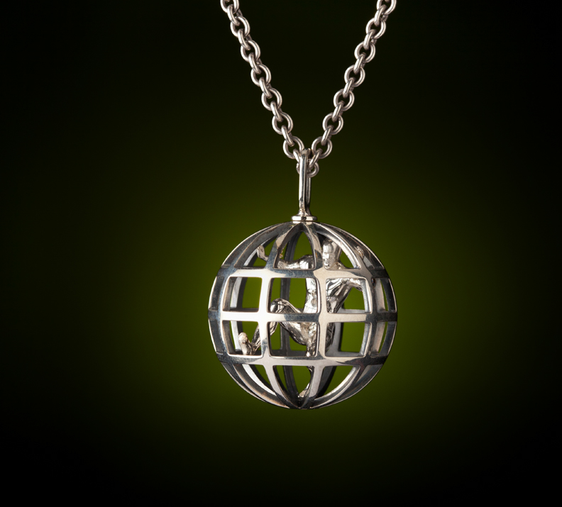 atlas silver chain pendant Necklace cad casting jewelry Jewellery Style