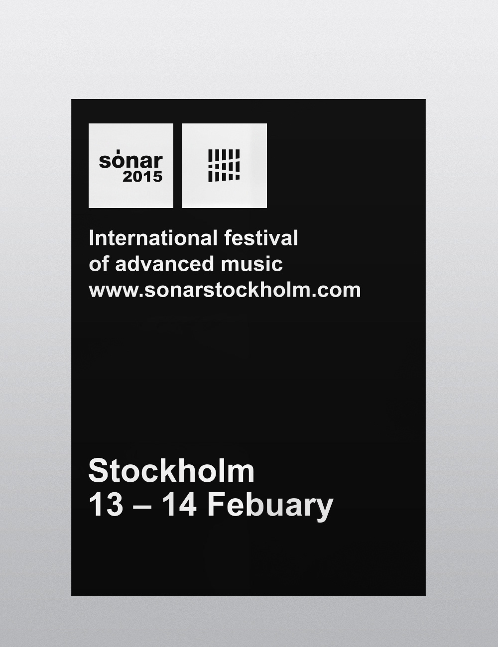 sonar Stockholm Music Festival visual identity poster