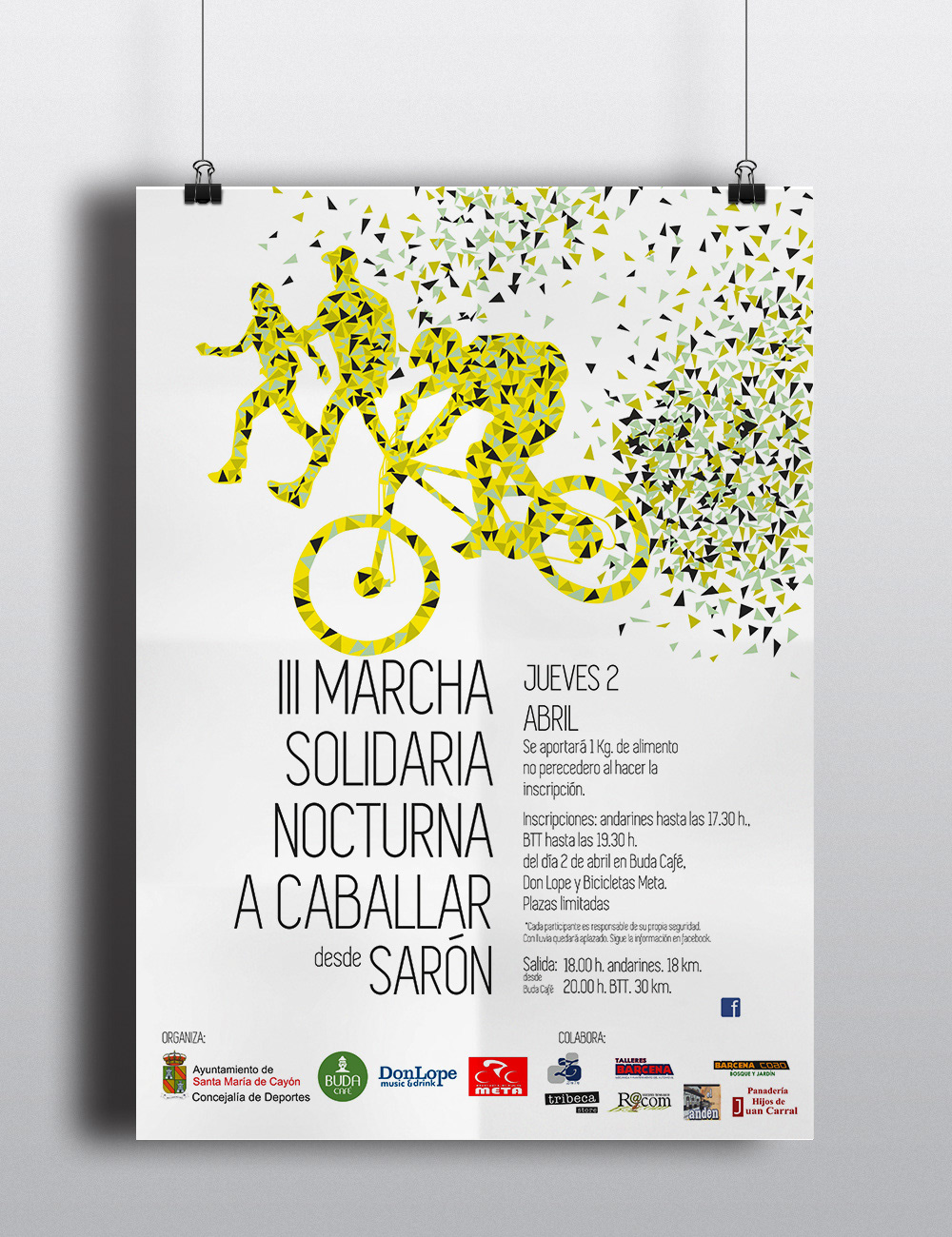 diseño gráfico cartel poster marcha solidaria