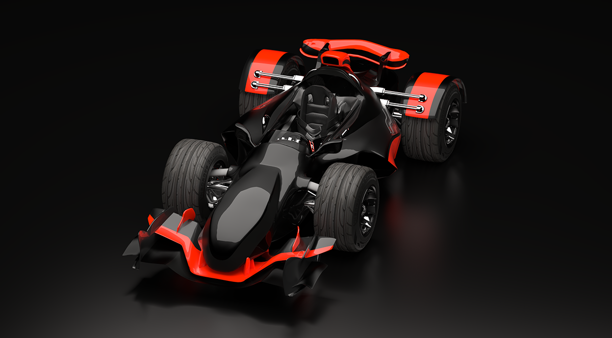 3D blender cycles car design Motor Auto formula formula one Render