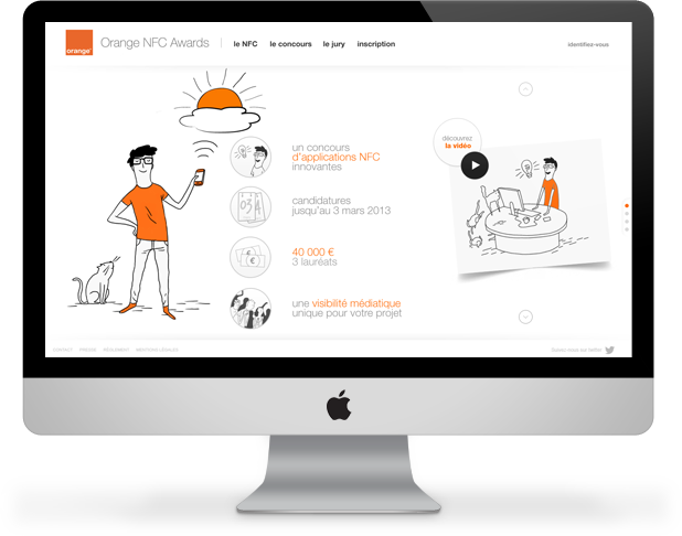 orange NFC Webdesign challenge mobile
