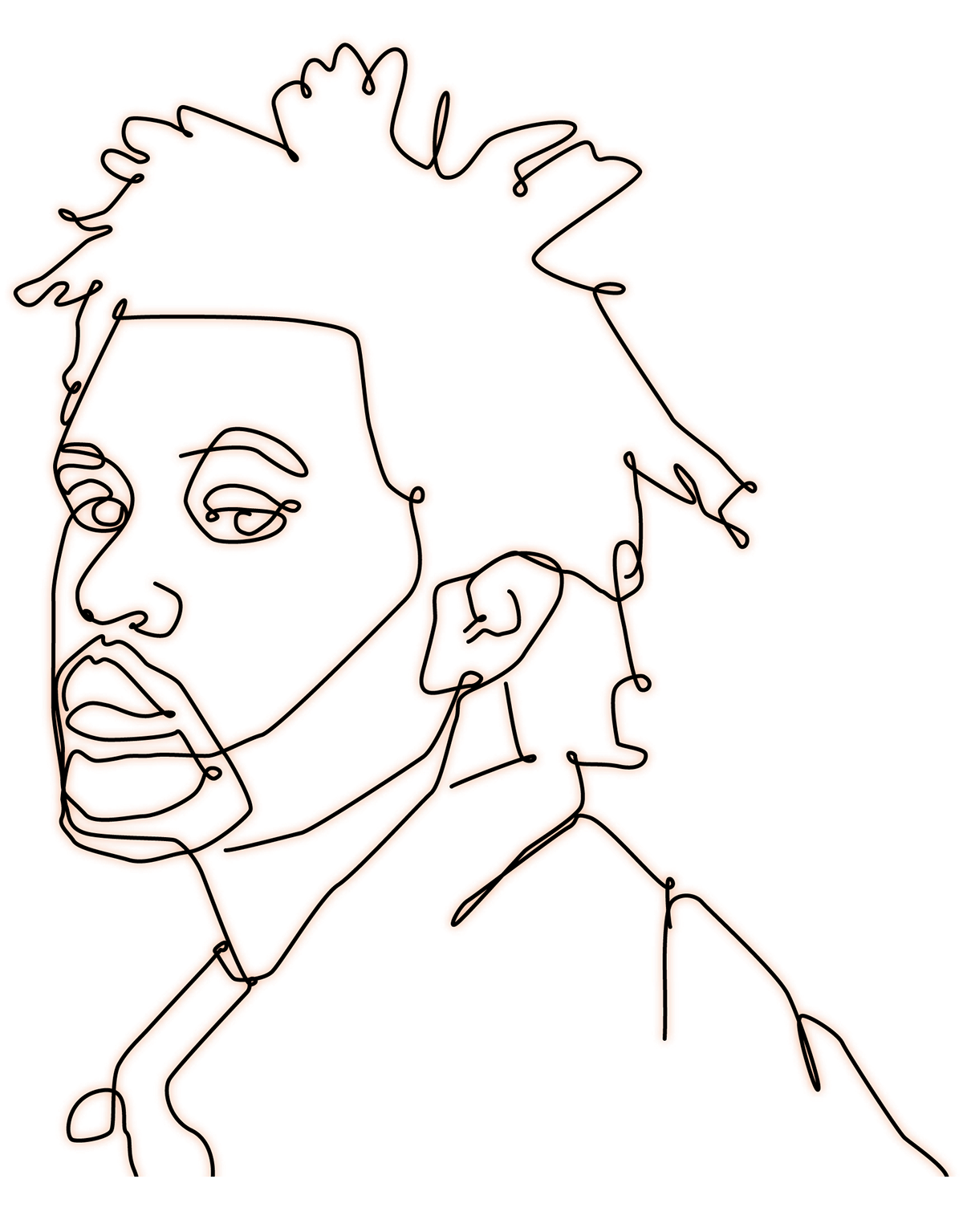 Illustrator Paris SchoolboyQ graphic Vectorial draw lowpoly LOW poly ILLUSTRATION  rap hiphop Nekfeu motion design The Weekend JBB brassoud animation  face Celebrity kendrick lamar j cole