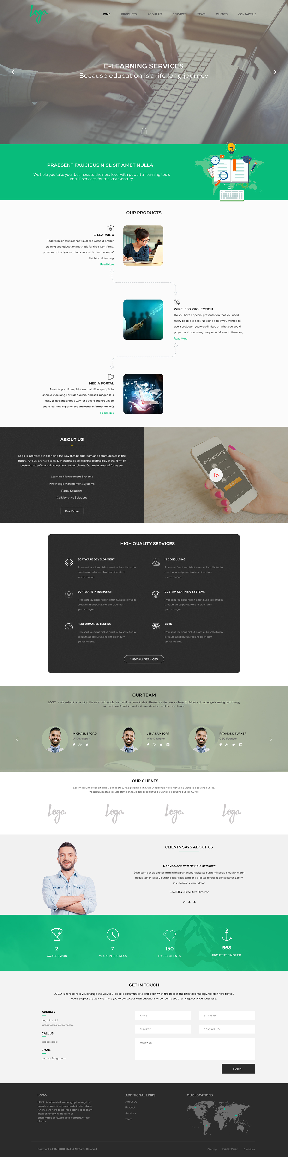 one-page-website-template-on-behance