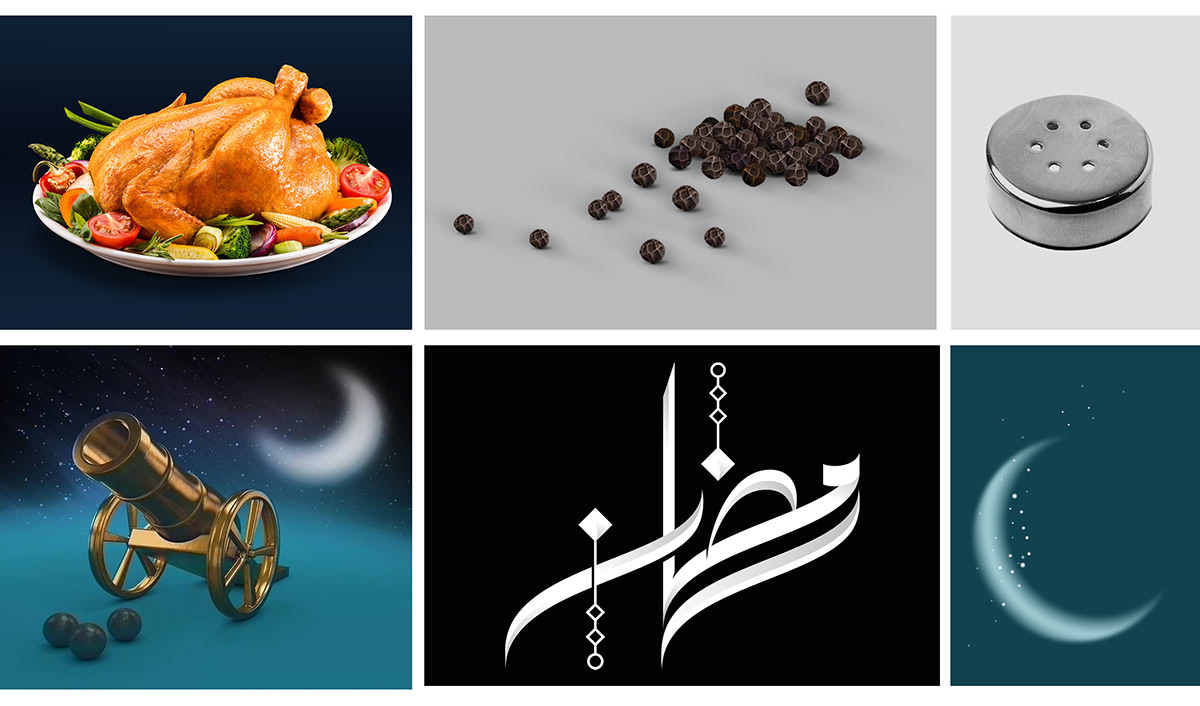 ramadan chicken crescent Food  Advertising  design art direction 