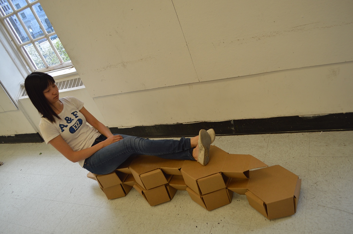 modular cardboard chair