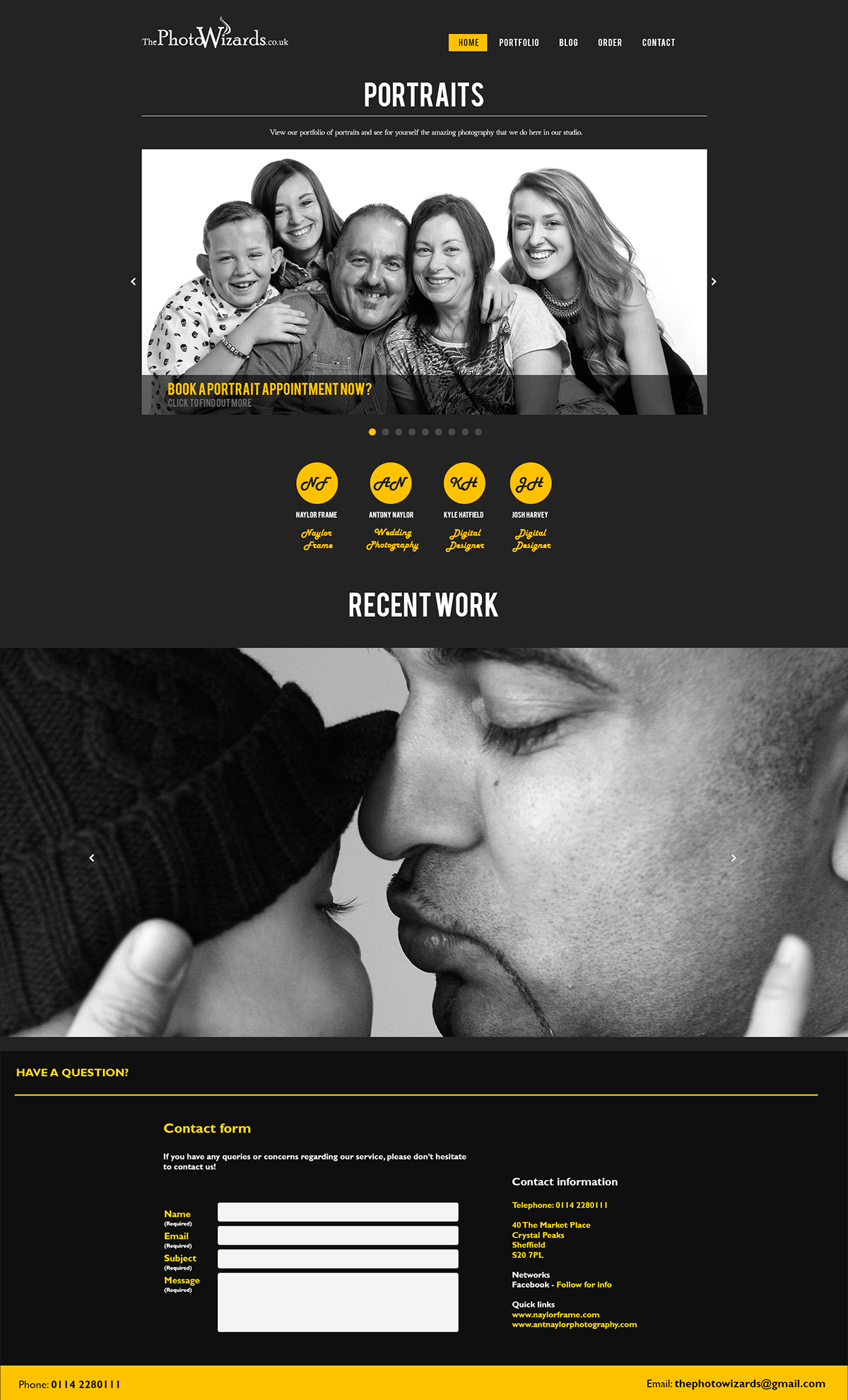Web design designer thephotowizards Website mock concept