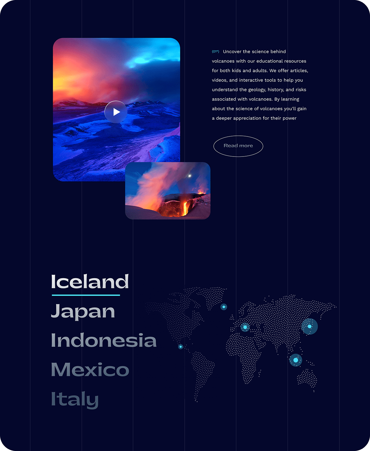 agency bold gradients landing page Travel typography   ui design UI/UX UX design volcano