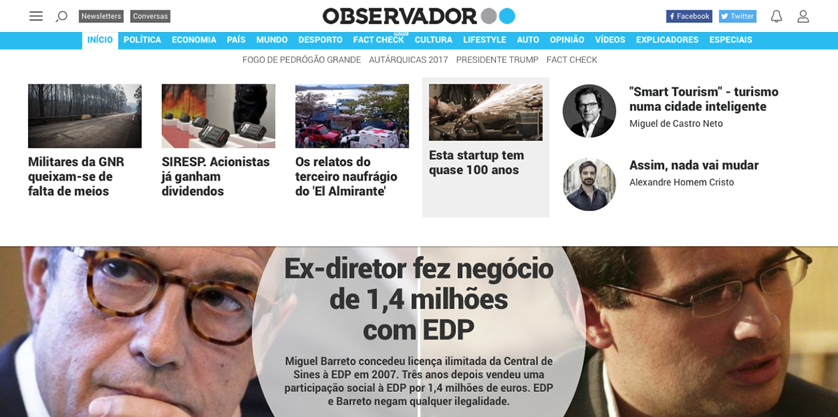 observador OBS jornal newspaper digital digital newspaper editorial design gráfico graphic design  journalism  