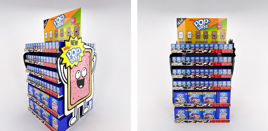 pop tarts in-store display merchandising module merchandise Display Food  Grocery Render store Shopping brand