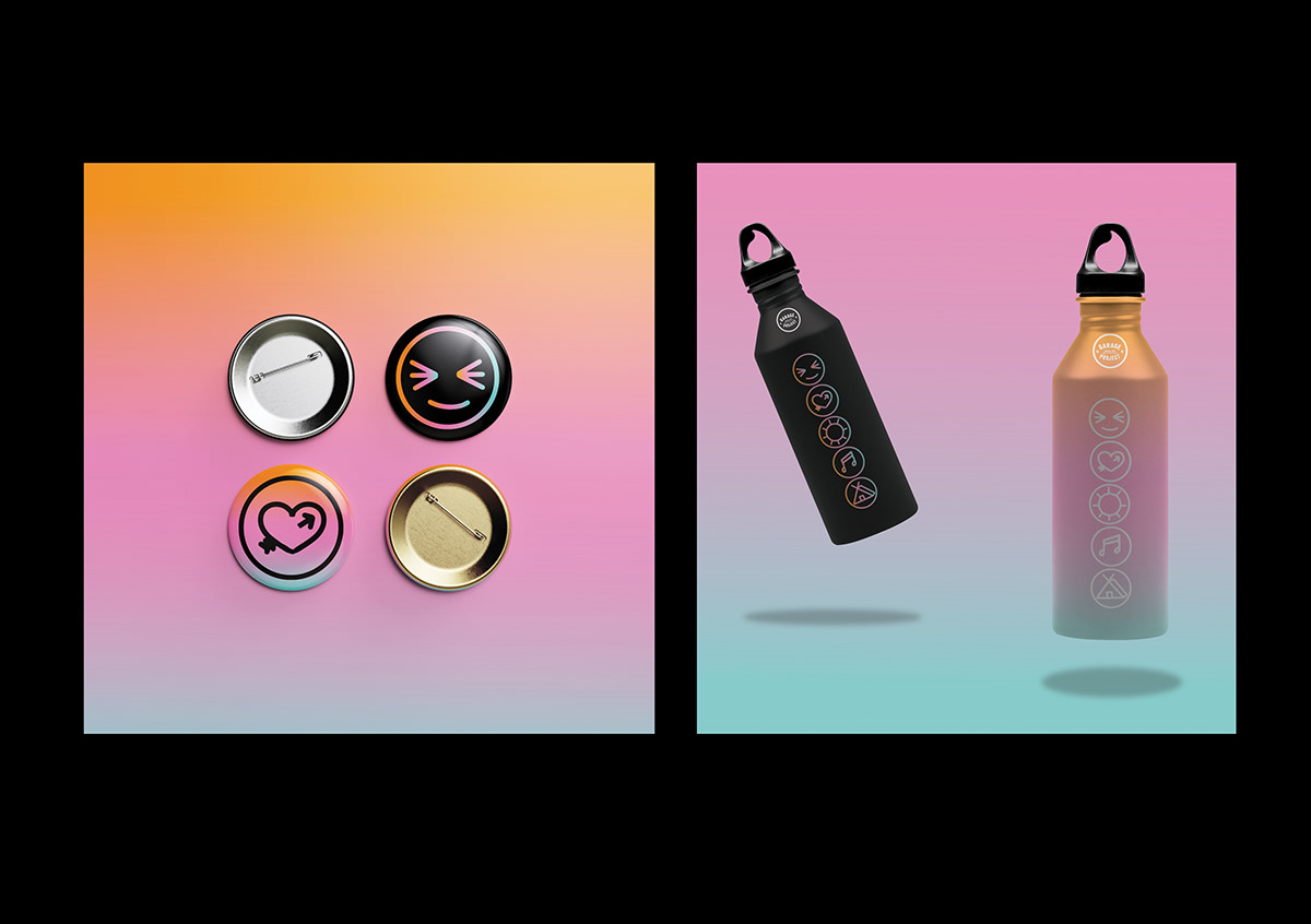 attire design drink design Drink Packaging Event Garage project gradient graphic design  Rhythm and Vines collab Collaboration