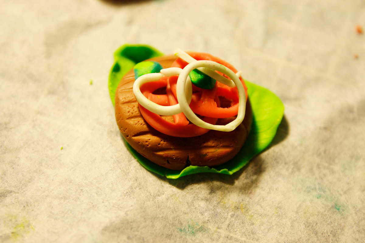 cubillo cubillodesign crafting handmade Tiny Food  hamburguer Fries sculpey