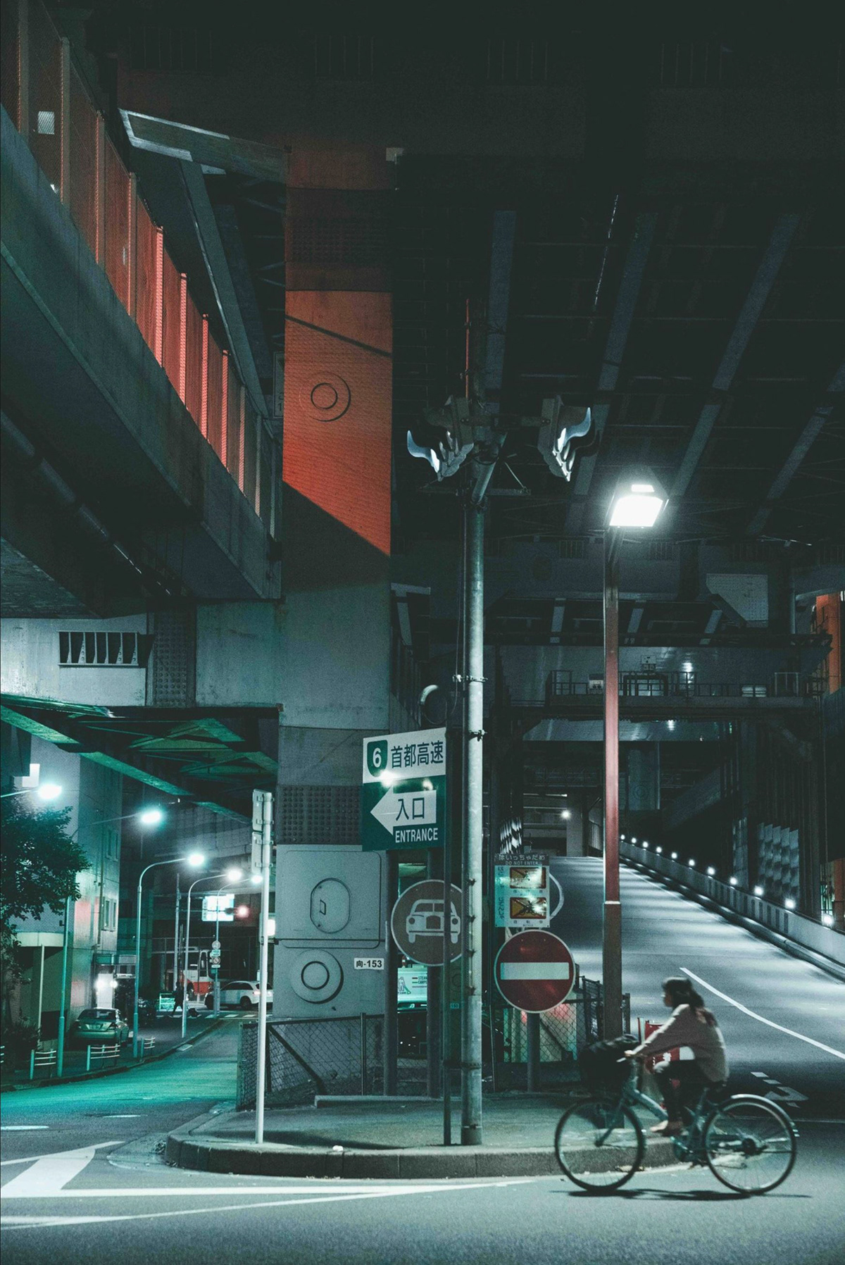 digital painting   photoshop japan ILLUSTRATION  background art Street night Drawing 