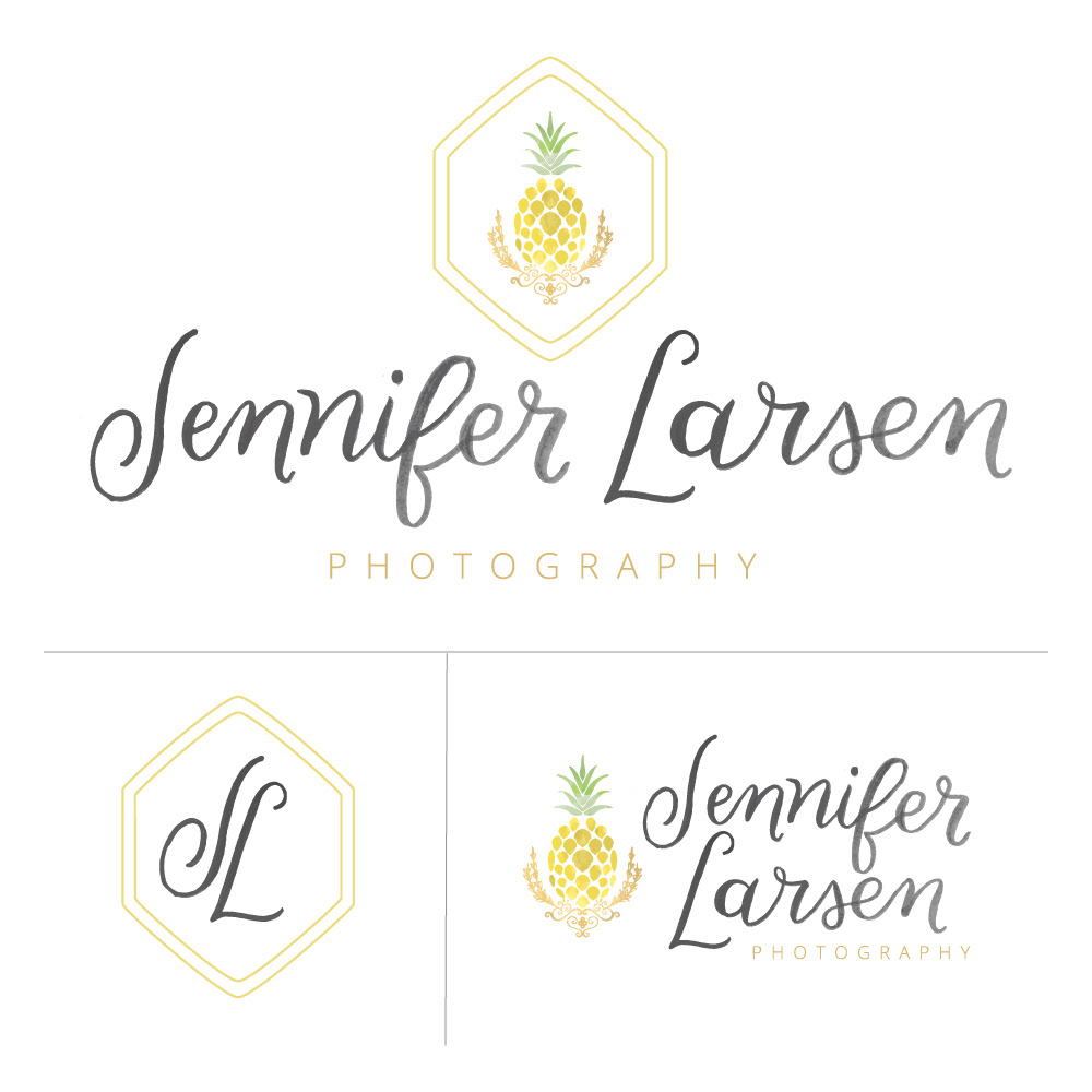 logo HAND LETTERING water color