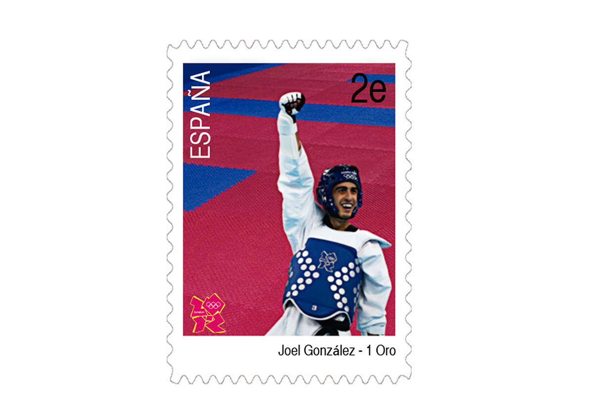 postage stamps Olympic Games London 2012 spanish medalists