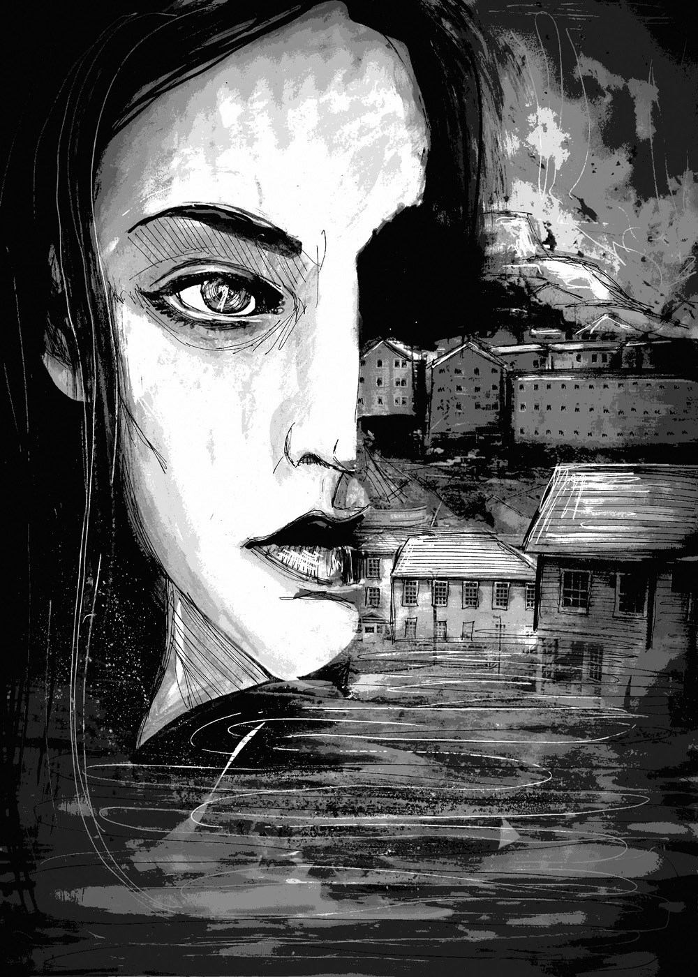 black and white horror dark fiction Clive Barker neil gaiman Anthology Beautiful creepy gritty books
