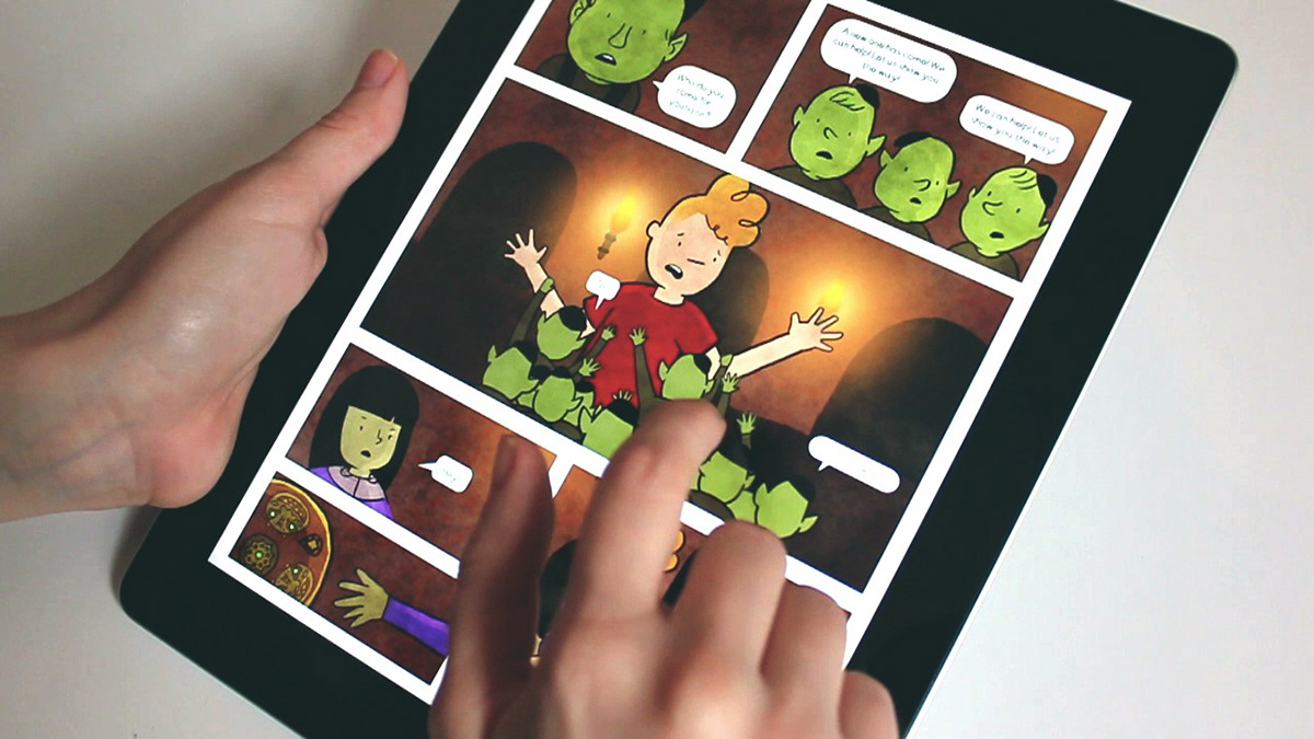 app iPad Graphic Novel comic interactive comic interactive book interactive graphic novel kids childrens storybook book-app