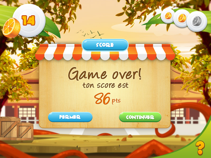 delice Fruit game banner interactive apps