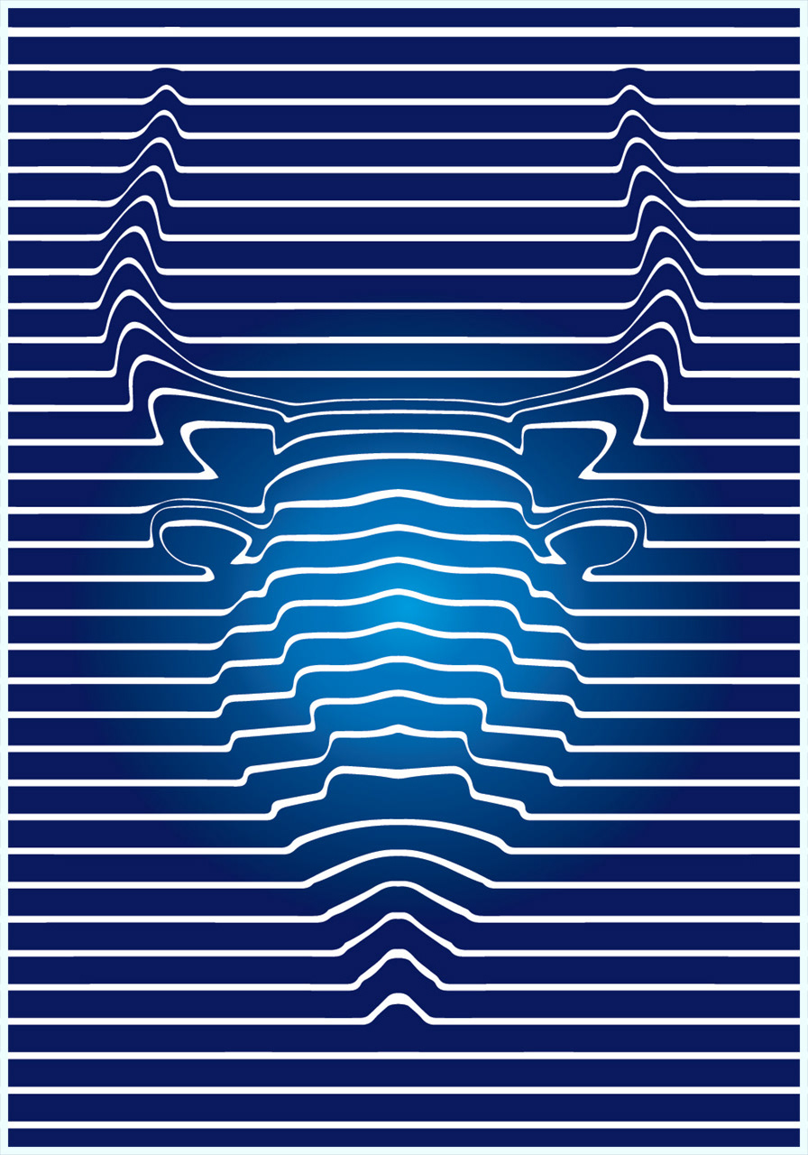 bull Crete Greece minoan poster op art Illustrator photoshop Catalogue Exhibition 