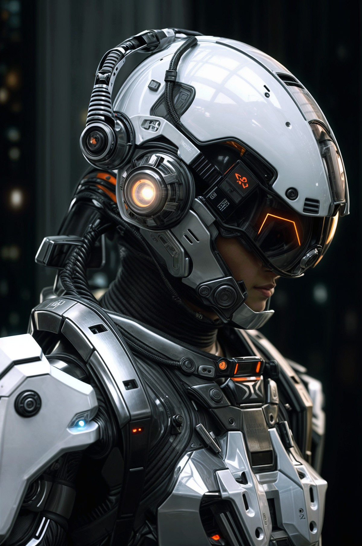 aiart Cyberpunk Cyborg future person robot Scifi Technology
